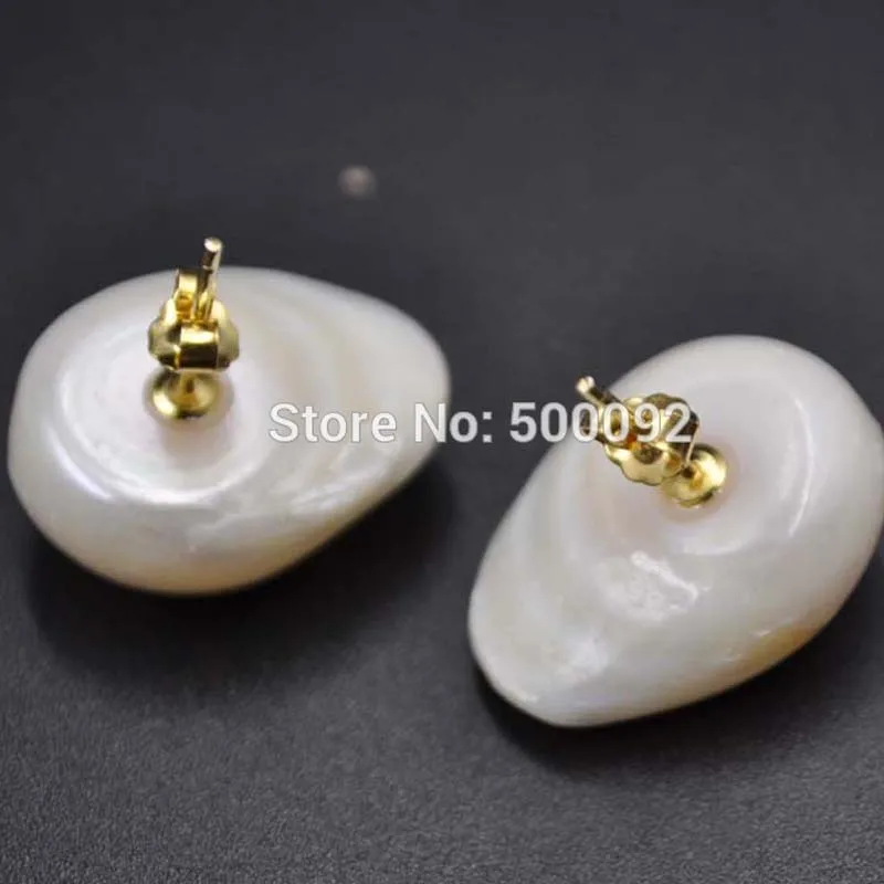 Серьги гвоздики из пресноводного жемчуга в стиле барокко 14 15 мм|pearl earrings|cultured pearl
