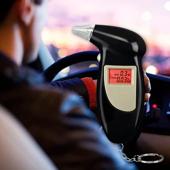 

New Digital Alcohol Tester Breath Alcohol Tester Keychain Alcohol Detector Breathalizer Breathalyser Device LCD Screen