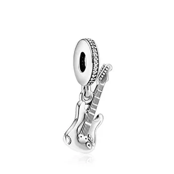 

music and guitar pendant charms diy bangle bead jewelry fit original pandora bracelet & necklace accessories for women girl gift