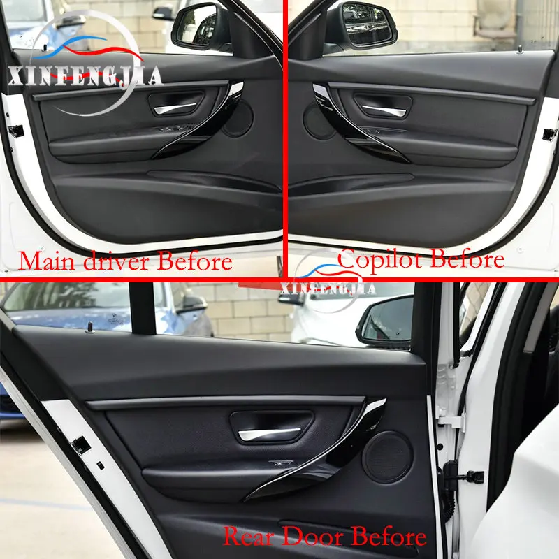 Для BMW 3 серии F30 F31 13-18 4x внутренняя накладка на дверь автомобиля из углеродного волокна