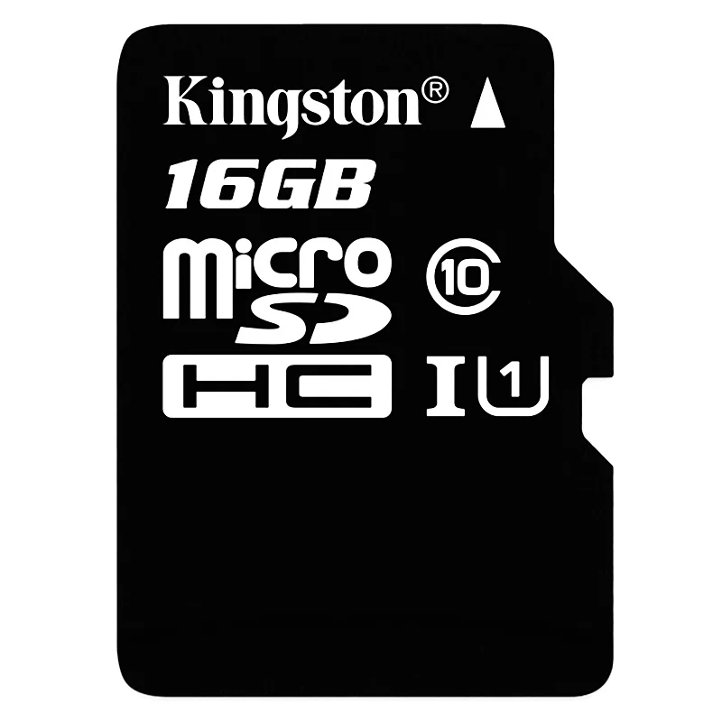 Kingston микро Флэшка C10 карта памяти 64 ГБ 32 ГБ 16 ГБ 128 ГБ 256 ГБ U1 до 80 МБ/с./с класс 10 SDHC SDXC мини SD карта 4G UHI-S флэш-карта - Емкость: 16GB