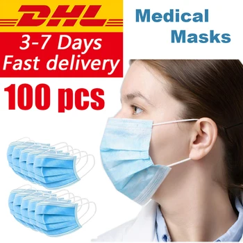 

100pcs/Disposable Dustproof Face Mouth Masks Face Mask DHL Shipping or Aliexpress standard shipping