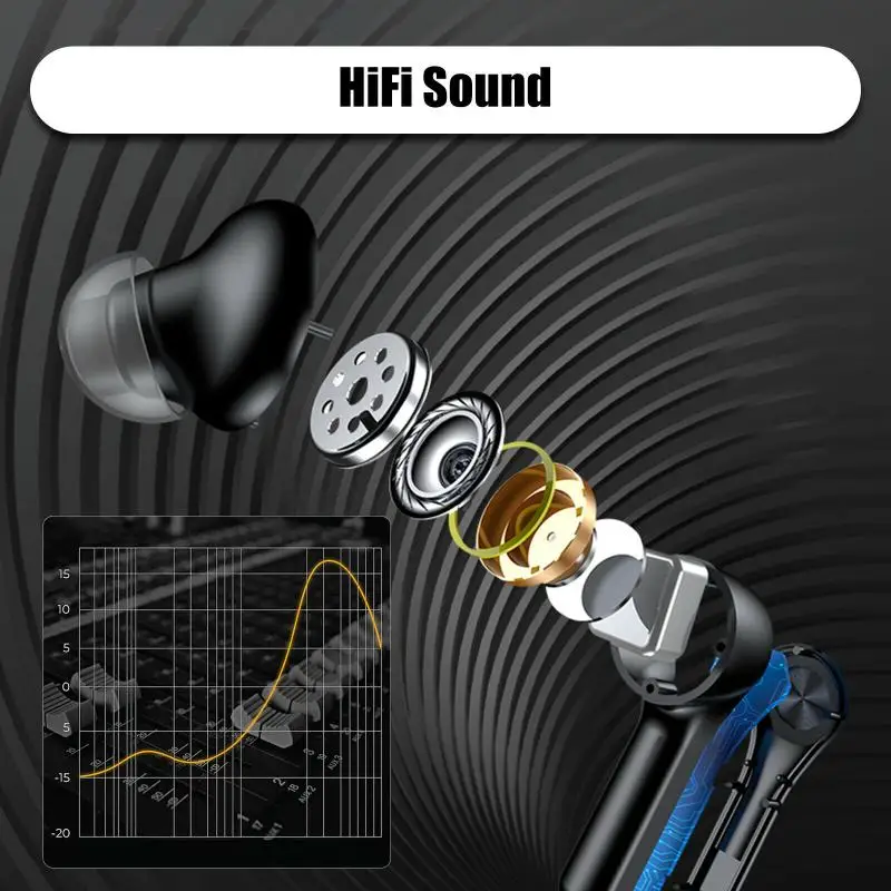 Fone de Ouvido sem Fio Fidelidade à Prova Jogos com Microfone Bluetooth Earbud Display Led Estéreo Fones Alta Dwaterproof Água Esporte t9 Tws 5.0 3 fone de ouvido sem fio estéreo fones