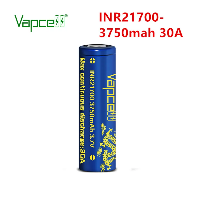 Бесплатная доставка Vapcell 21700 3750mah 30A 3 7 V rewrap s30 mooch тест истинная оценка Высокая