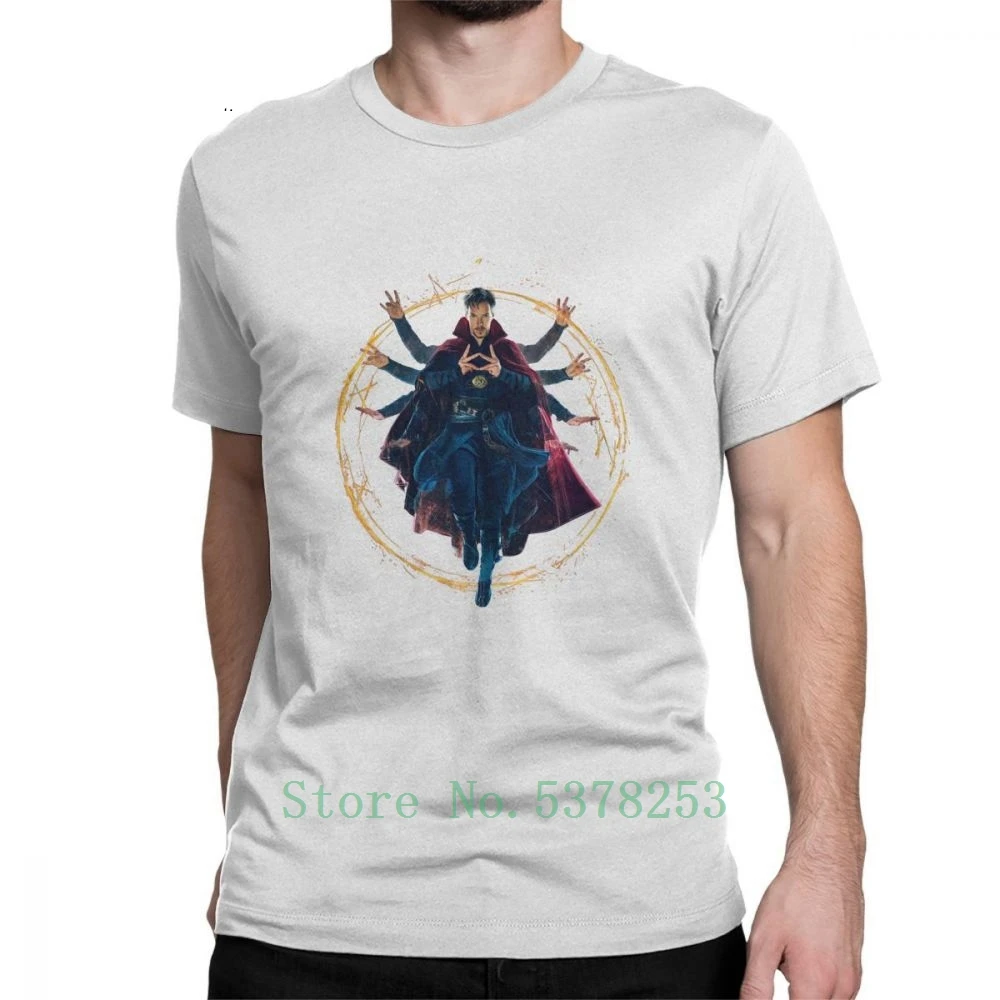 Men T-Shirts Doctor Strange Many Arms Pure Funny Tee Shirt Marvel's The Avengers T Shirt Printing Clothing Cotton