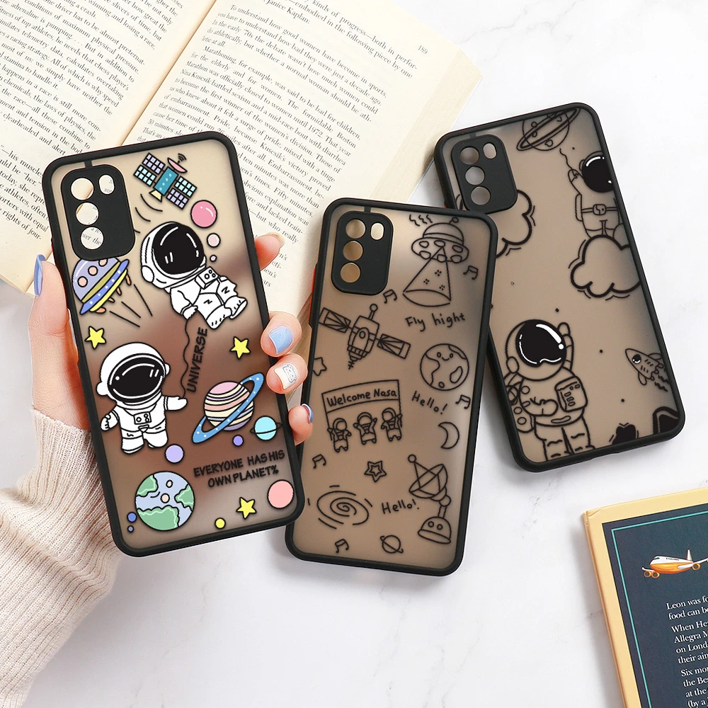 Redmi 10 Funda For Xiaomi Redmi Note 10 Pro Case Astronaut Cover Redmi Note 8 9 Pro 9s 10s 9a 9c 9t 7 Poco X3 Nfc M3 F3 K40 Capa Phone Case Covers Aliexpress