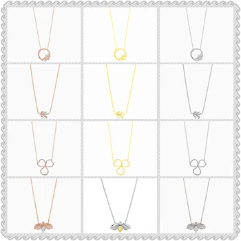 

Original Genuine 1:1 S925 Sterling Silver Paper Flowers Pendant Necklace Women Logo Fine Western Style Jewelry Holiday Gift