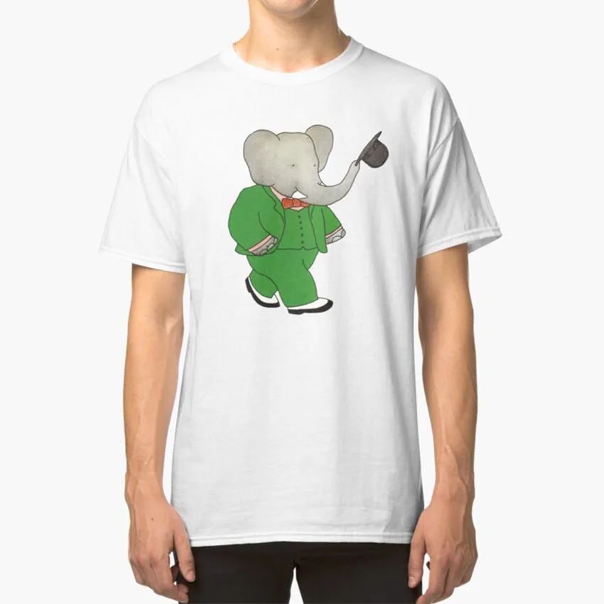 Babar L'Elephante T - Shirt Babar Elephant Babar The Elephant French Cartoon Anime Throwback Old School Libro Per Bambini