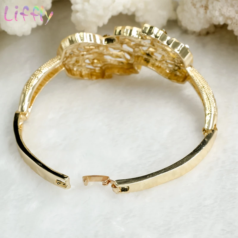 Classic African Jewelry Sets Women Dance Party Necklace Earrings Ring Bracelet Crystal Flower Jewelry Women Wedding Jewelry