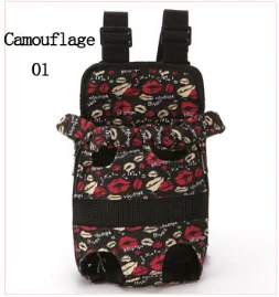Переноска для собак рюкзак Pet сетчатый Рюкзак Передняя сумка для отдыха на открытом воздухе дышащий плечевой мешок ручки для маленькие собаки, кошки - Color: M Camouflage 01