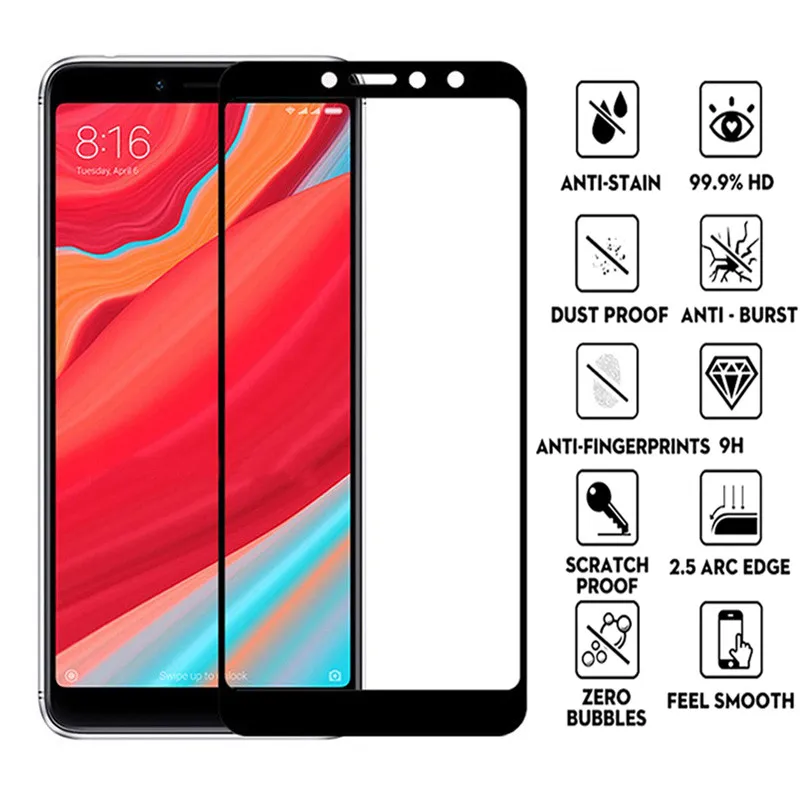 9H стекло Redmi S2 Защитное для Xiaomi S 2 s Redmis2 защита экрана Ksiomi Remi Redme Защитная