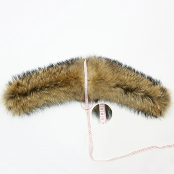 

100% Real Fur Collar Big Fluffy Natural Raccoon Fur Fox Fur
