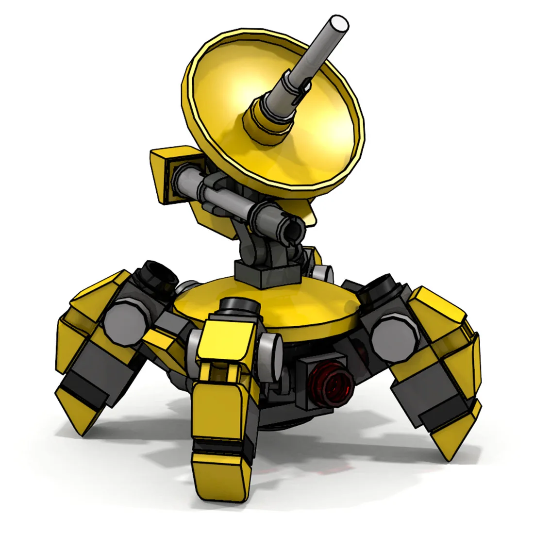 

80Pcs MOC Mini Multi-legged Trouble-maker Model Small Particle Building Blocks Educational Toy Set - Yellow