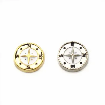 

Mix2 10pcs/lot Charms compass Floating Charms for Floating Memory pendant charms Lockets DIY Jewelry