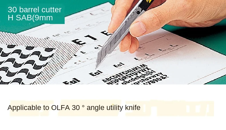 OLFA SAB-10 30-degree angle cutting insert 9MM small blade    10PCS/Lot