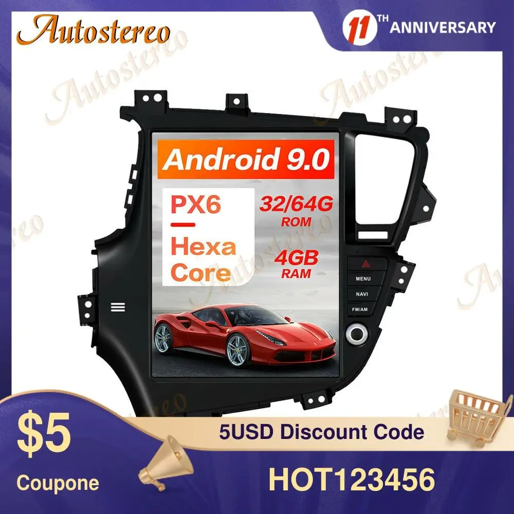Автомобильный GPS-навигатор Android 9 0 6 ядер для KIA Optima/KIA K5 2010-2013 стерео головное