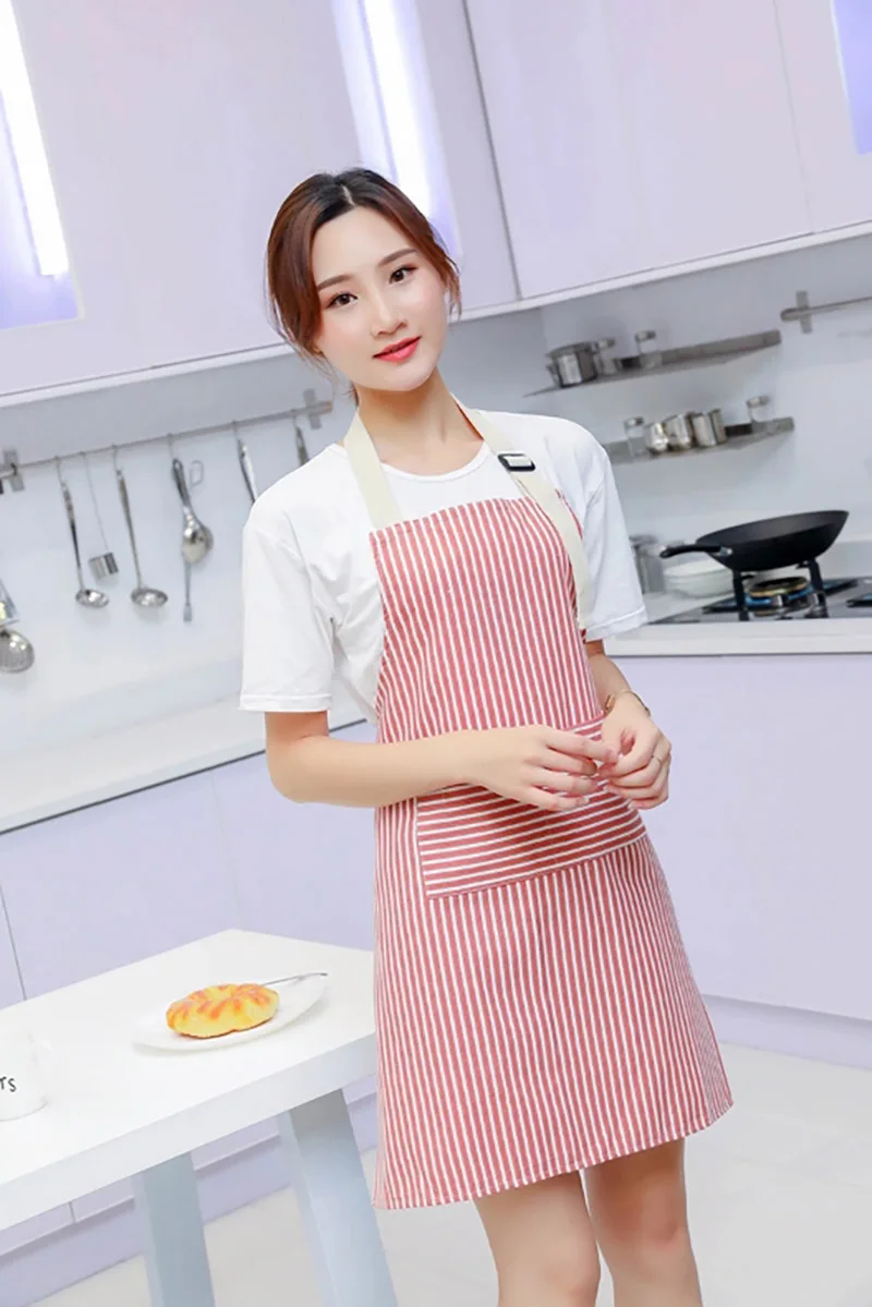 Style G Борода Регулируемый хлопок лен высококачественный кухонный клетчатый фартук для барбекю приготовления выпечки Ресторан бариста флорист Pinafore мужчины женщины - Цвет: Style G
