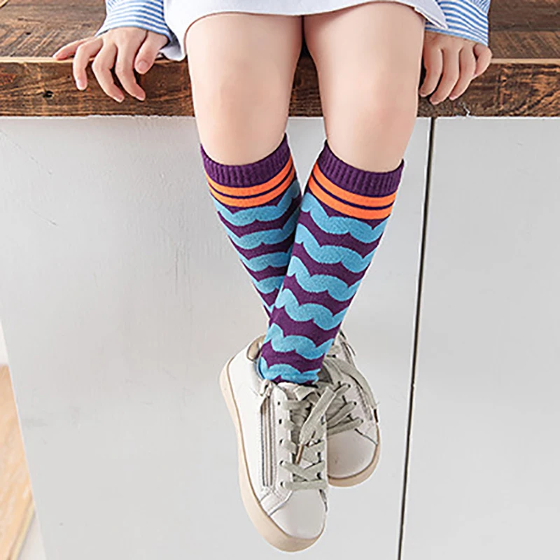 От 3 до 8 лет милые вязаные носки для маленьких девочек детские гольфы мягкие