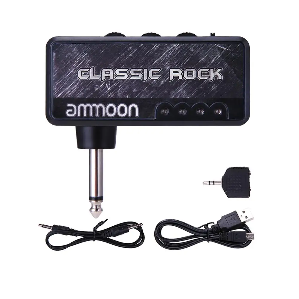 ammoon Portable Electric Guitar Amplifier Amp Mini Headphone Amp Built in Distortion Effect Top Quality Guitar Accessories Parts