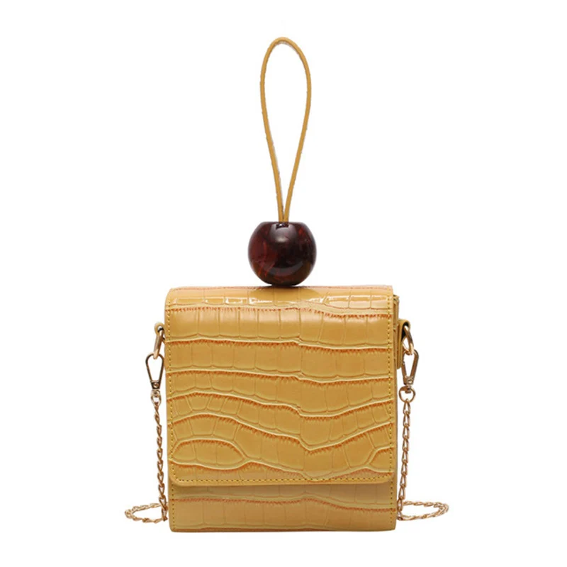 

Mini Small Square bag 2019 Fashion New Quality PU Leather Women's Handbag Crocodile pattern Chain Shoulder Messenger Bags GQ063