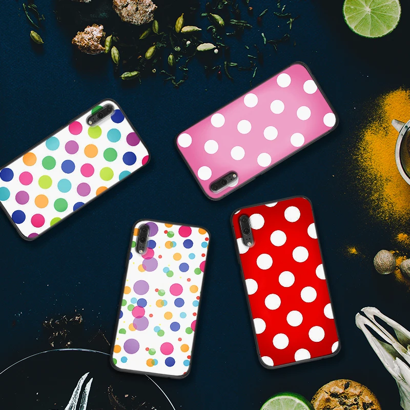Beautiful polka dots Soft Silicone for Huawei P30 Lite Pro P Smart 2016 2019 P8 P9 P10 P20 TPU | Мобильные телефоны и