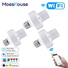 Best Offers WiFi Smart Light Bulb Adapter Lamp Holder Base AC Smart Life/Tuya Wireless Voice Control with Alexa Google Home E27 E26 85-265V