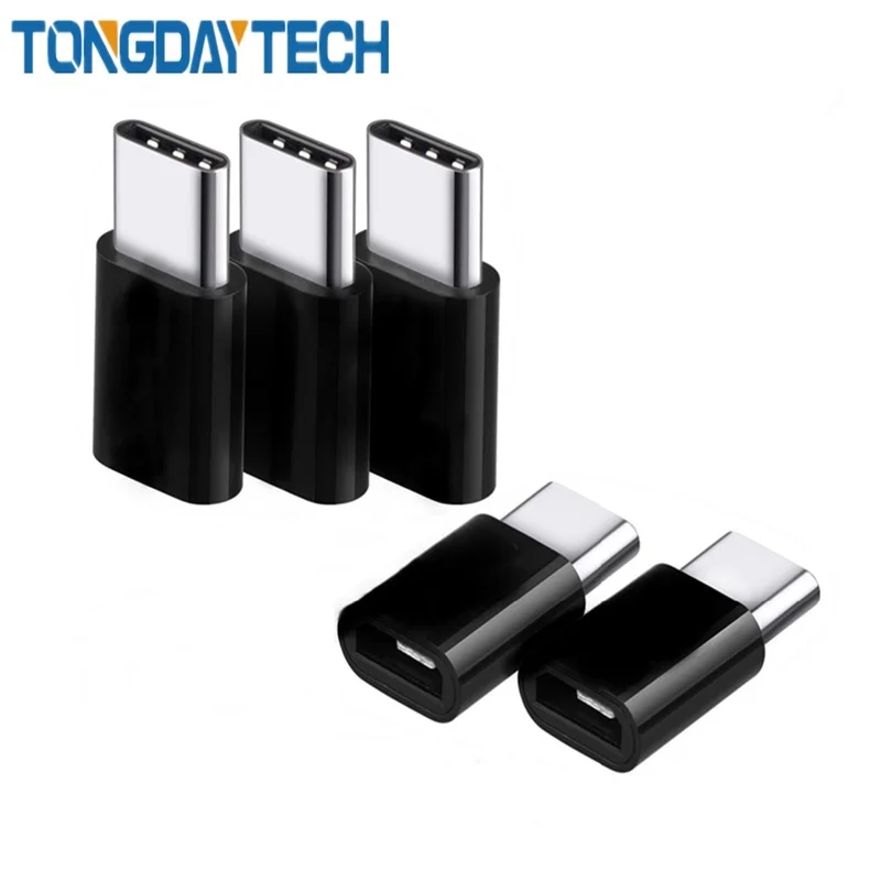 Tongdatech 5 шт Тип C адаптер Micro USB Женский к USB C Мужской синхронизации данных конвертер для samsung Note 8/S8+/LG G5 G6 V20 Nexus 5X