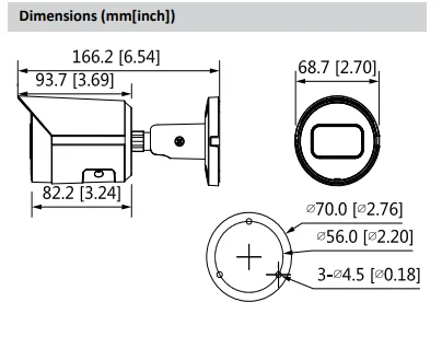Dahua 2MP WDR IR Bullet сетевая IP камера 1920*1080 Поддержка POE и вращение ModeI IPC-HFW2231S-S-S2