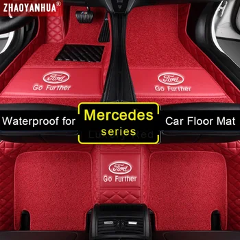 

3D Waterproof Car Mats for w176 Mercedes w212 w201 190e w245 vito w639 ml w163 w169 glaAccessories Leather floor mats Carpet