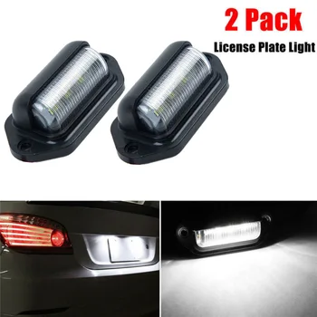 

Lamp License plate lights Truck Trailer Waterproof IP65 6 LED 66*33*25MM Replacement Accessory 2pcs Boat