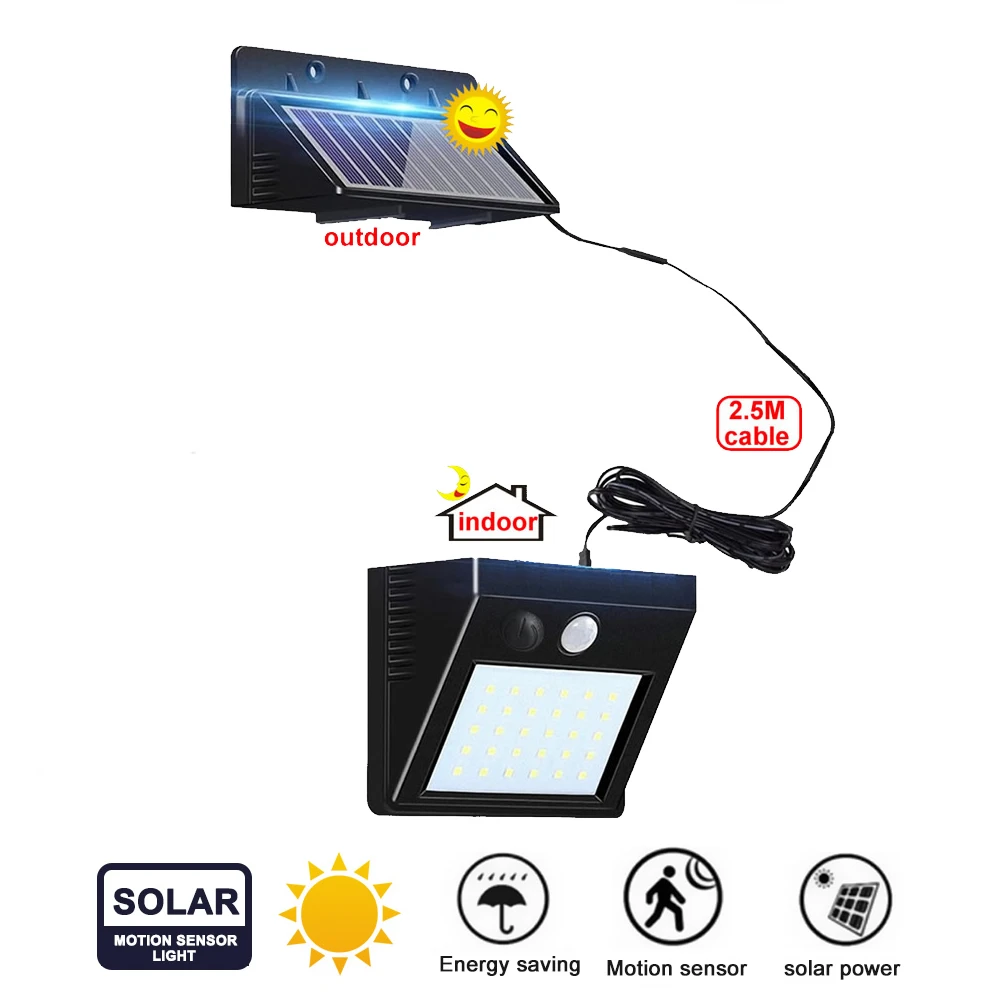 

1/4pcs Waterproof 30 LEDs Solar Light Motion Sensor Wall Lamp Outdoor garden lampada solar garden lamp Security Solar LED Lighti
