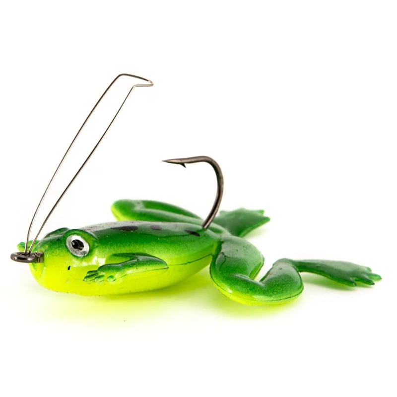 

New Hot!Fishing Lure Artificial Fishing Silicone Bait Lure With Treble Hook Soft Fishing Frogs Lures Carp Fishing Tackle Wobbler