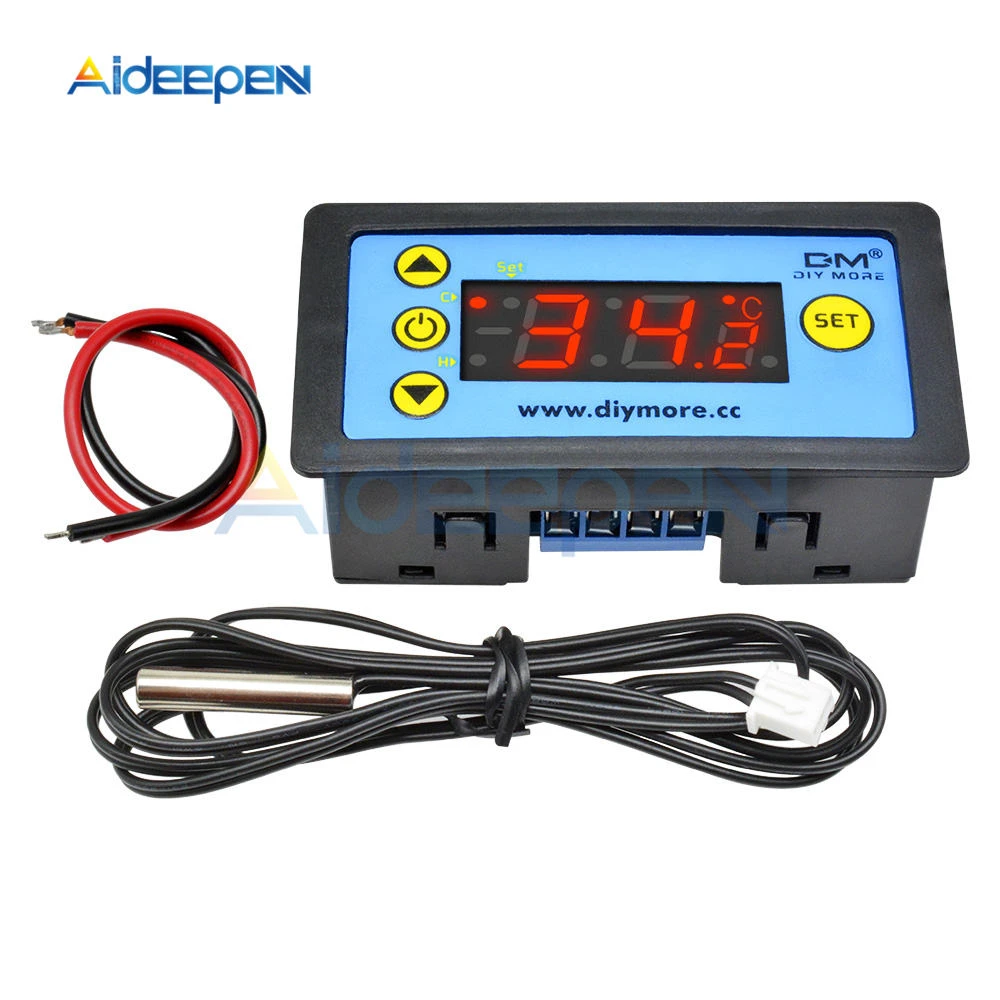 regulador de termostato digital unico para refrigerador controlador de temperatura interruptor de congelador sensor ntc 12 24 220v w3231