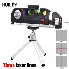 Лазерный уровень Горизонтальная Вертикальная линия лента Регулируемый Многофункциональный Стандартный линейка лазеры линии инструмент штатив батареи