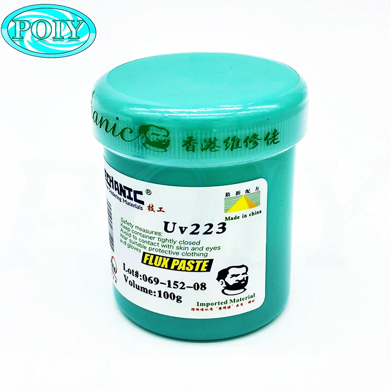 MECHANIC 2 в 1 флюс RMA-223-UV 100 г этилированная паяльная паста+ NC-559-ASM 100 г без этилированного флюса
