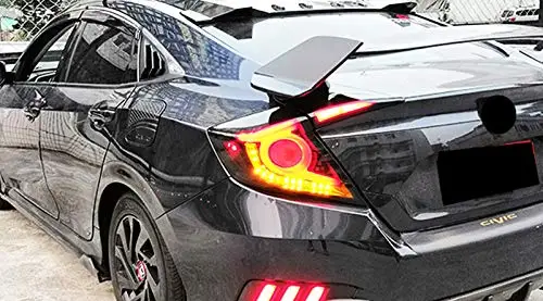 2 шт. светодиодный задний фонарь для HONDA Civic светодиодный задний фонарь дымовая лампа