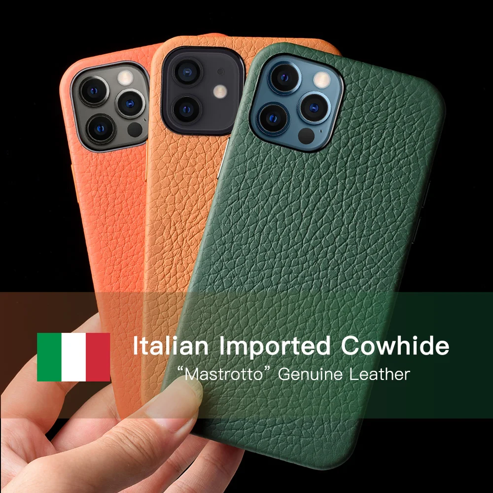 Итальянский Mastrotto из натуральной кожи чехол для iPhone 12 Pro Max 11 Xs роскошный высоко