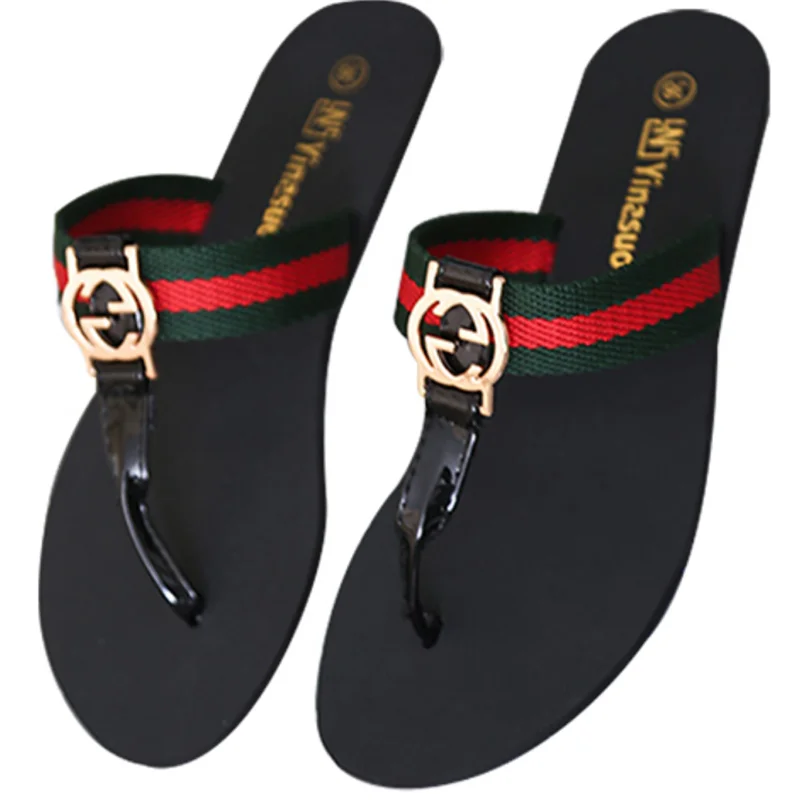 

Summer Fashion Woman Sandals Outdoor Flip Flops Beach Shoes Party Shoes Flat Slippers Slippers Sexy Slippers Slide 35-40