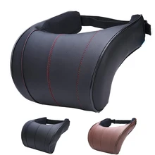 1 шт. высококачественная искусственная кожа авто подушка для шеи автомобиля подушка с памятью формы шеи отдыха Подушка под голову подушка для автомобиля стильный аксессуар