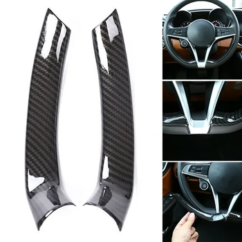 

2pcs Steering Wheel trim Set Frame Interior Decal Accessories Portable
