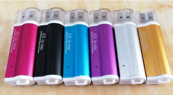

Lighter Shaped All In One USB 2.0 Multi Memory Card Reader for Micro SD/TF M2 MMC SDHC MS Free DHL