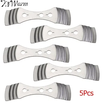 

KiWarm Useful 5pcs/set Steel Candle Wick Holder Centering Device Metal Wick Holder Three Hole DIY Handmade Candles Accessory