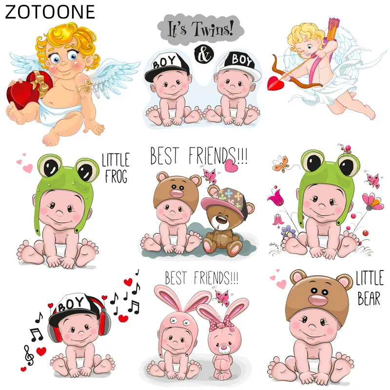 Милые детские наклейки ZOTOONE утюжок для одежды теплопередача футболки моющиеся