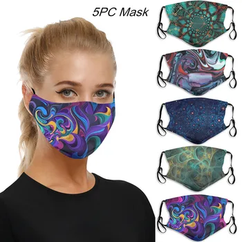 

5pc Breathable Face Shield Face Shield Windproof Mouth Mask Washable Face Mask Reusable Cloth mondmaskers mascarilla lavable