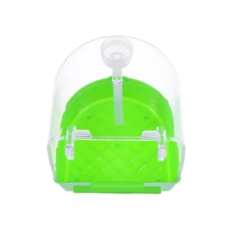 

1pc Bird Bath Cage Plastic Durable Eco-friendly Bird Bath Covered Bath Shower Box Water Feeder for Birds