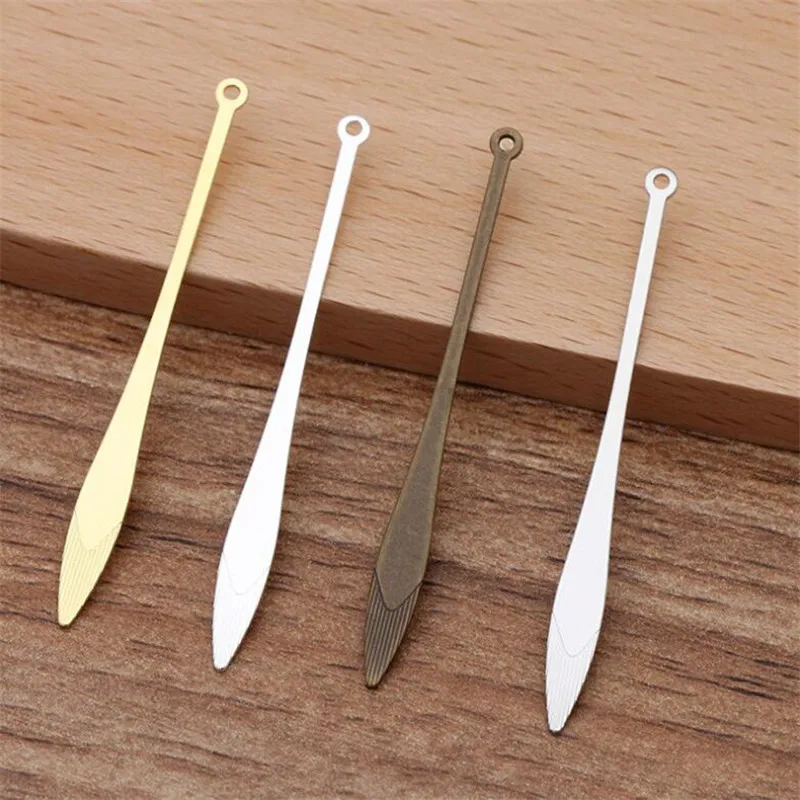 BASEHOME 100pcs 25mm/48mm Vintage Strip Charms DIY Fashion Punk Necklace Bracelet Headwear Findings Material | Украшения и