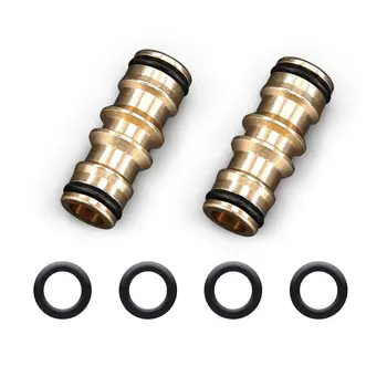 

2 pcs Brass Garden Hose/Hosepipe Tap Connector Threaded Faucet Adapter