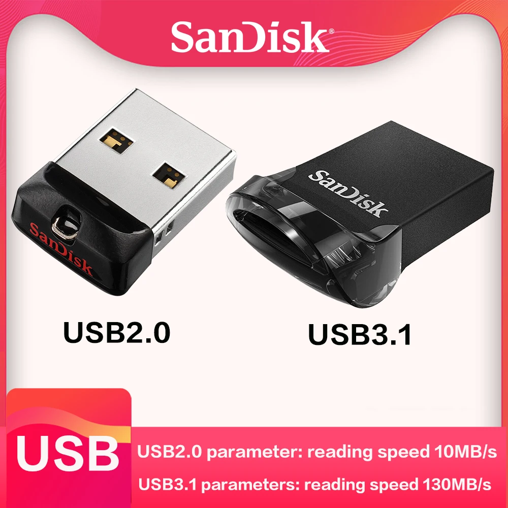 Sandisk Cz430 Ultra Fit Usb 3.1 Flash Drive 512gb 256gb 128gb 32gb 16gb Cz33 Usb2.0 Memory Stick Flash Disk Usb U Disk - Usb Flash - AliExpress