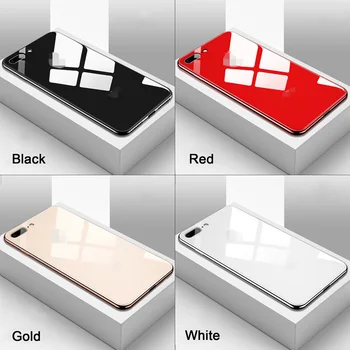 

Luxury Glass Electroplating Hard Mobile Phone Case For Apple iPhone 11 Pro X XS MAX XR 6 s 6s 7 8 Plus White Gold Red Cover Etui