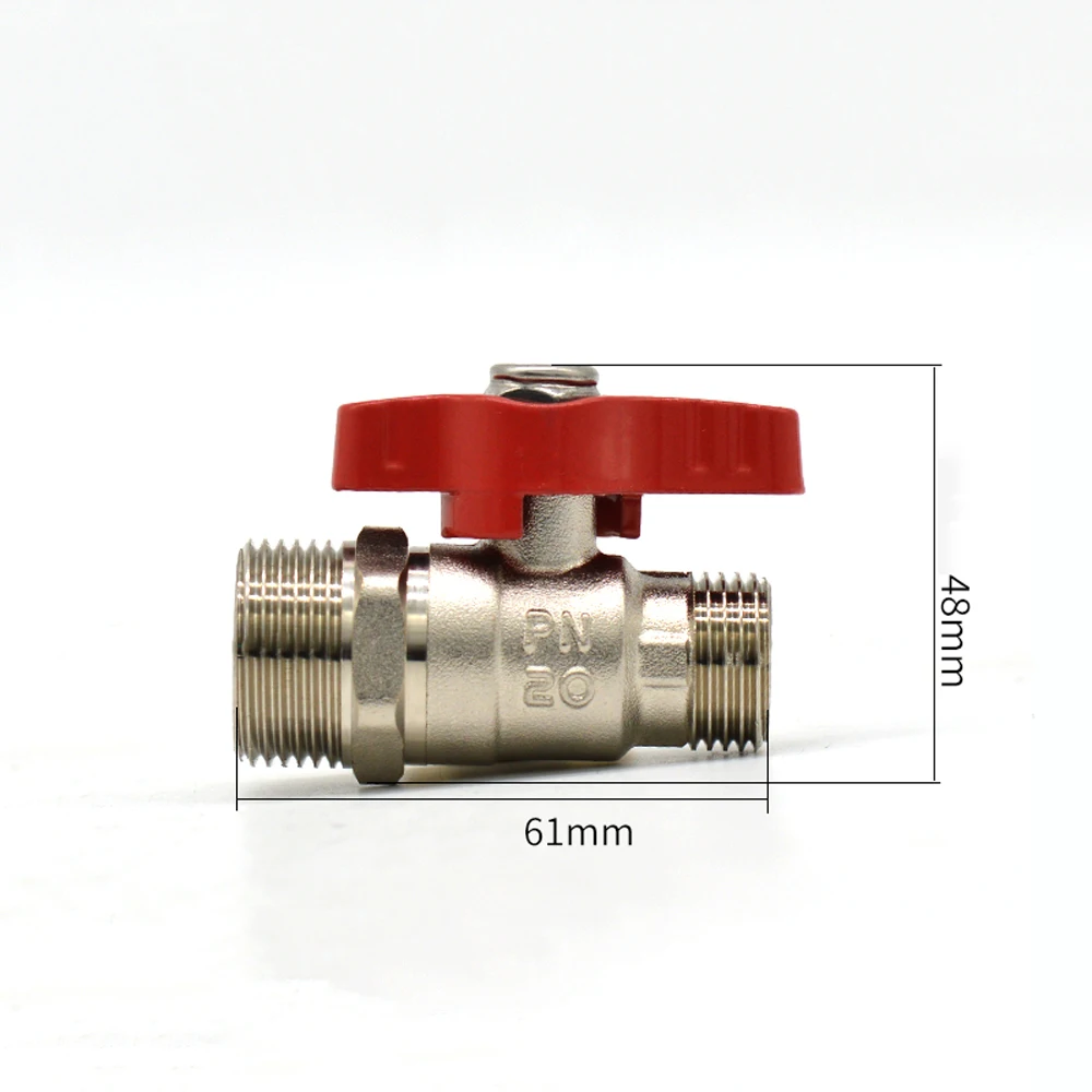 Поворотный клапан DN20 G 3/4 &quotBSP Male To DN15 1/2" BSP латунный шаровой Размер порта 15 мм с